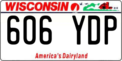 WI license plate 606YDP