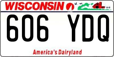 WI license plate 606YDQ