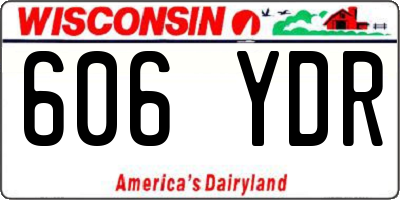 WI license plate 606YDR