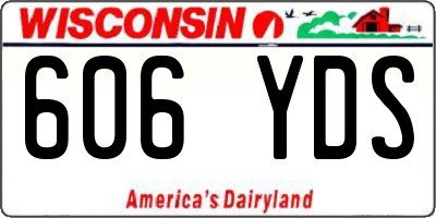 WI license plate 606YDS