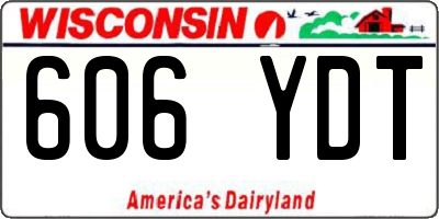 WI license plate 606YDT