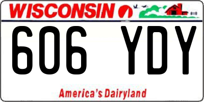 WI license plate 606YDY