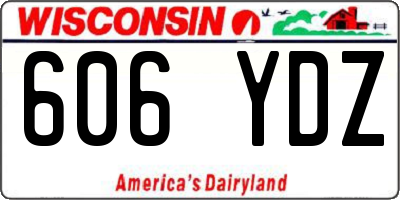 WI license plate 606YDZ