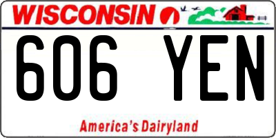 WI license plate 606YEN