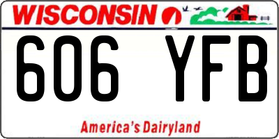 WI license plate 606YFB