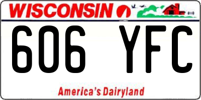 WI license plate 606YFC