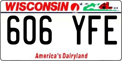 WI license plate 606YFE