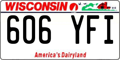 WI license plate 606YFI