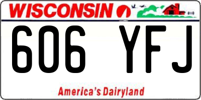 WI license plate 606YFJ