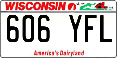 WI license plate 606YFL
