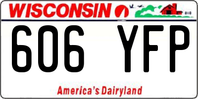 WI license plate 606YFP