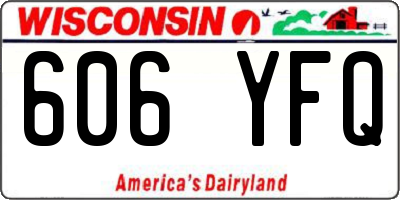 WI license plate 606YFQ