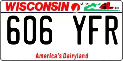 WI license plate 606YFR