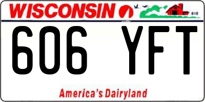 WI license plate 606YFT