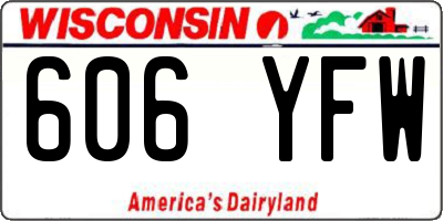 WI license plate 606YFW