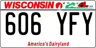 WI license plate 606YFY