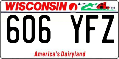 WI license plate 606YFZ
