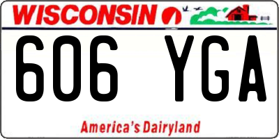 WI license plate 606YGA