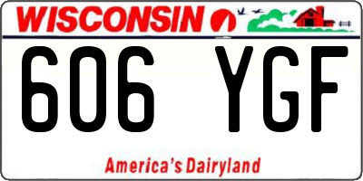WI license plate 606YGF