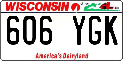 WI license plate 606YGK