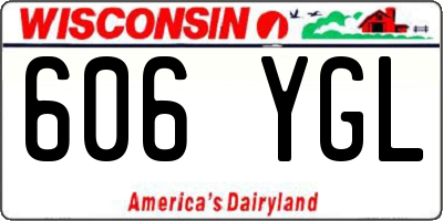 WI license plate 606YGL