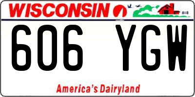 WI license plate 606YGW