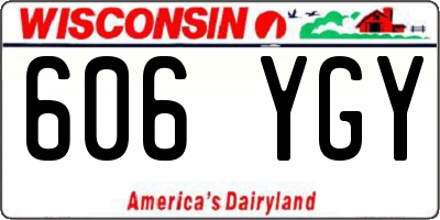 WI license plate 606YGY