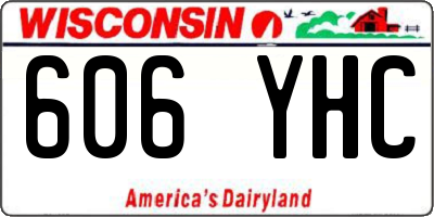 WI license plate 606YHC