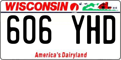 WI license plate 606YHD