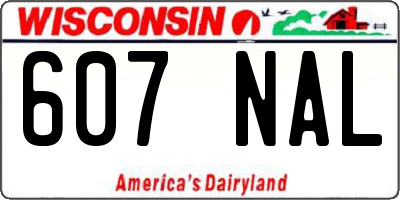 WI license plate 607NAL
