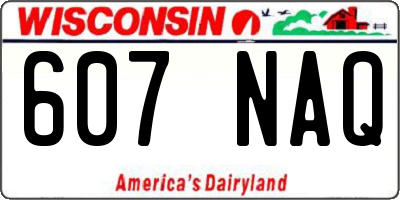 WI license plate 607NAQ