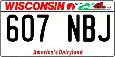 WI license plate 607NBJ