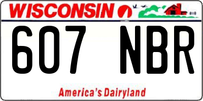 WI license plate 607NBR