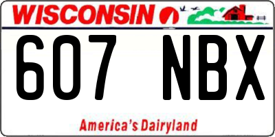 WI license plate 607NBX
