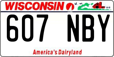 WI license plate 607NBY