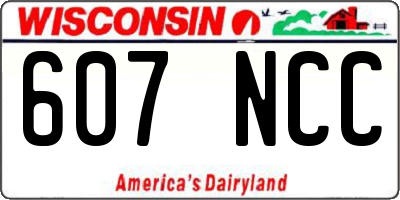 WI license plate 607NCC
