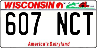 WI license plate 607NCT