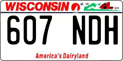 WI license plate 607NDH