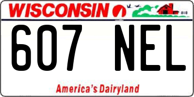 WI license plate 607NEL