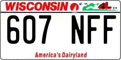 WI license plate 607NFF