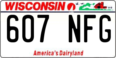 WI license plate 607NFG