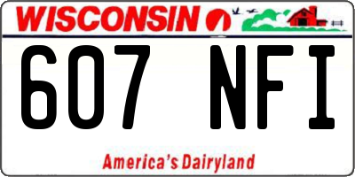 WI license plate 607NFI