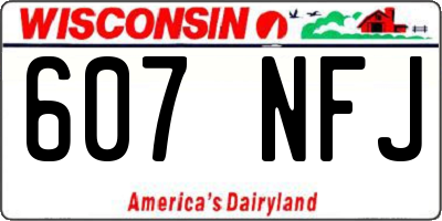 WI license plate 607NFJ