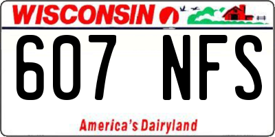WI license plate 607NFS