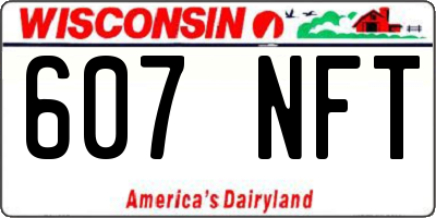 WI license plate 607NFT