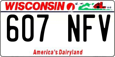 WI license plate 607NFV