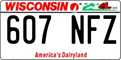 WI license plate 607NFZ