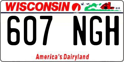 WI license plate 607NGH
