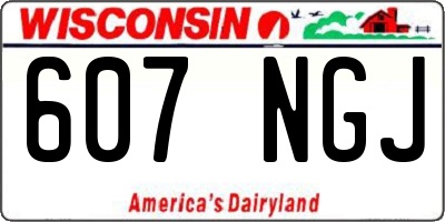 WI license plate 607NGJ