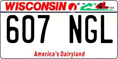 WI license plate 607NGL